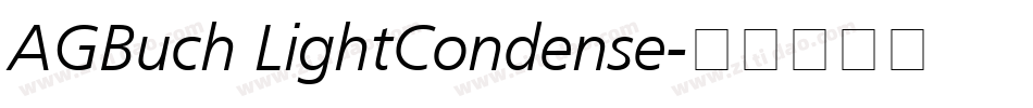 AGBuch LightCondense字体转换